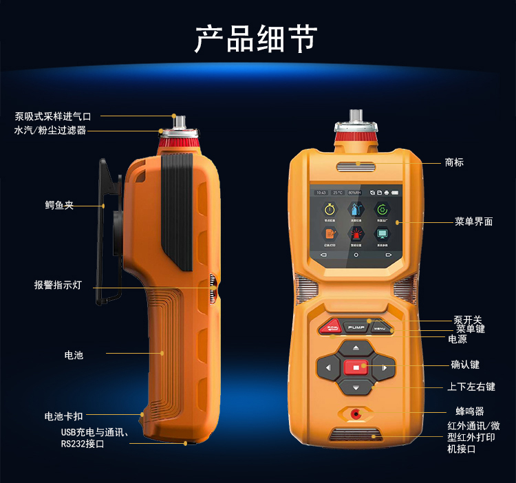 便攜泵吸式二硫化碳?xì)怏w檢測報(bào)警儀