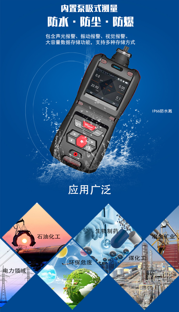 便攜泵吸式氯苯(一氯代苯)氣體檢測(cè)報(bào)警儀