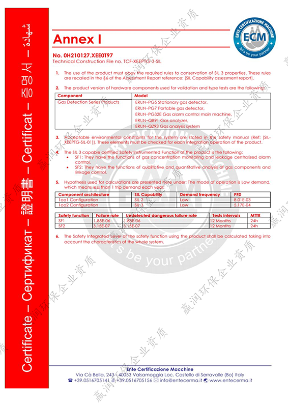 西安贏潤(rùn)環(huán)保科技集團(tuán)有限公司獲得“SIL證書(shū)認(rèn)證”SIL證書(shū)認(rèn)證